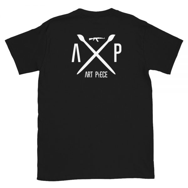 White on black AP Unisex T-Shirt - Image 2